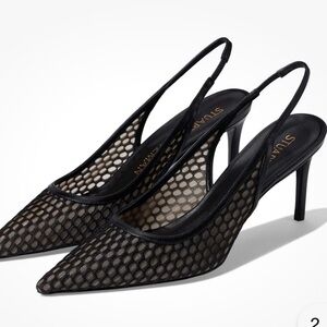 Stuart Weitzman Women’s Slingback Pointed Toe Stiletto Heel Nude Size 7